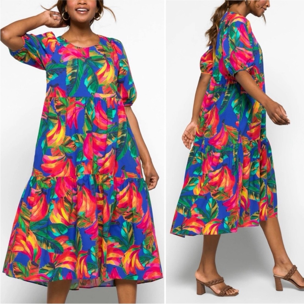 Farm Rio | Vibrant Floral Tropical Women's Dress, Size Medium